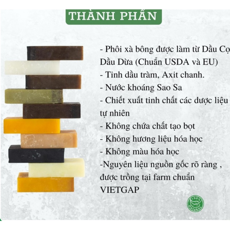 Xà Bông Sinh Dược 100% nguyên chất từ thiên nhiên