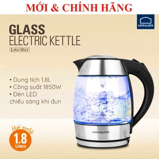 Ấm siêu tốc thuỷ tinh lock&lock ejk418slv - 1,8l - 1850w