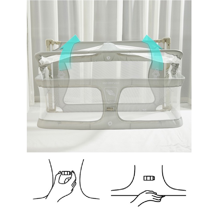 Giường kiểu quây / quây giường cho bé