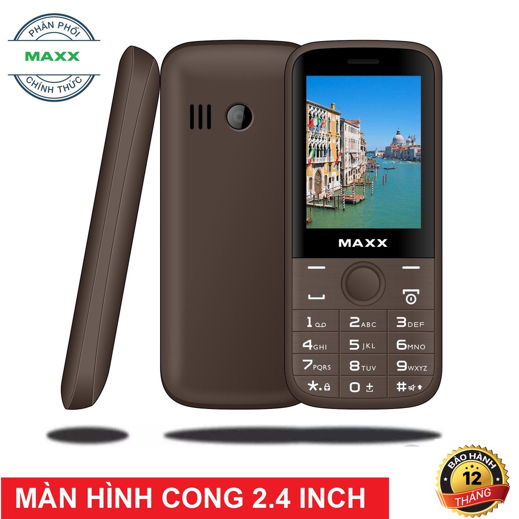 Điện thoại di động MAXX N6610 màn hình cong rộng 2.4 inch, pin khủng 1500 mAh- Bảo hành 12 tháng