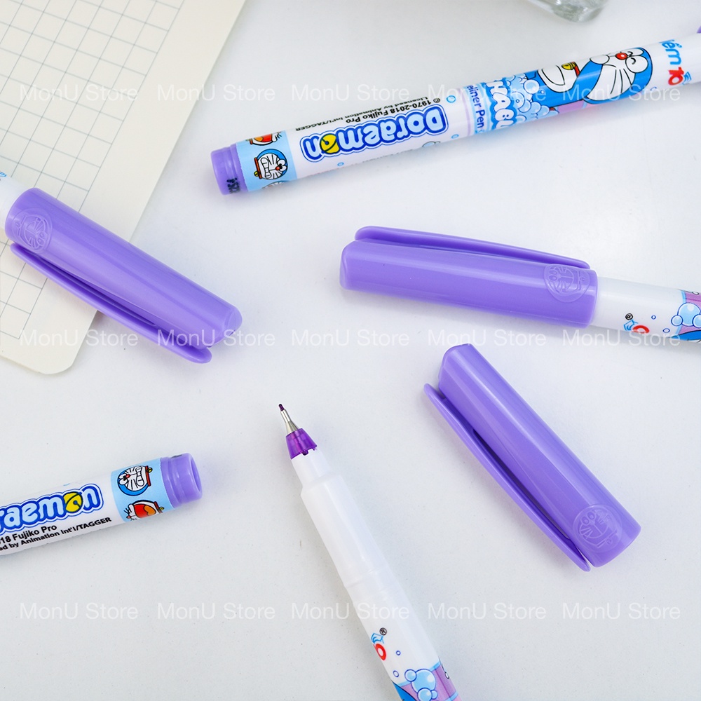 Bút lông kim DORAEMON DOREMON mực tím dễ thương cute MON0332 TooYoo