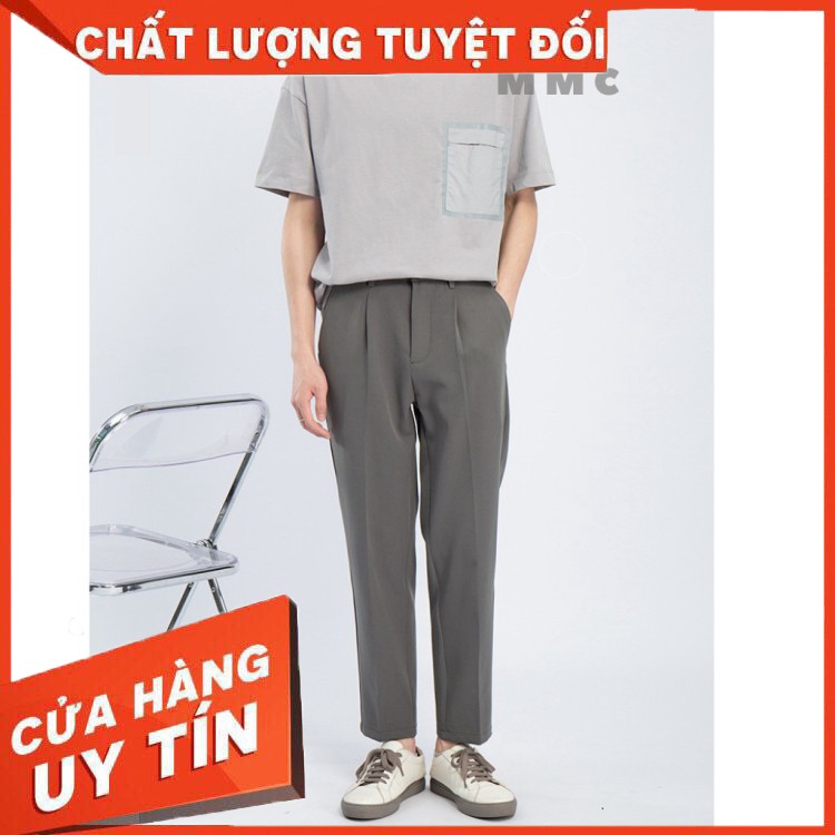 HÀNG CAO CẤP -  Quần baggy nam ống rộng, chất vải Nano siêu co giãn màu đen,ghi xám, trắng Minh Cường  - Hàng Cao Cấp