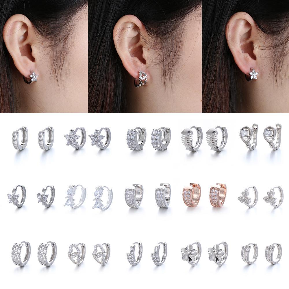 Khuyên Tai Mới|Bảng Màu Phấn Mắt Nhiều Màu Sắc Thời Trang|Khuyên Vành Tai Zircon
