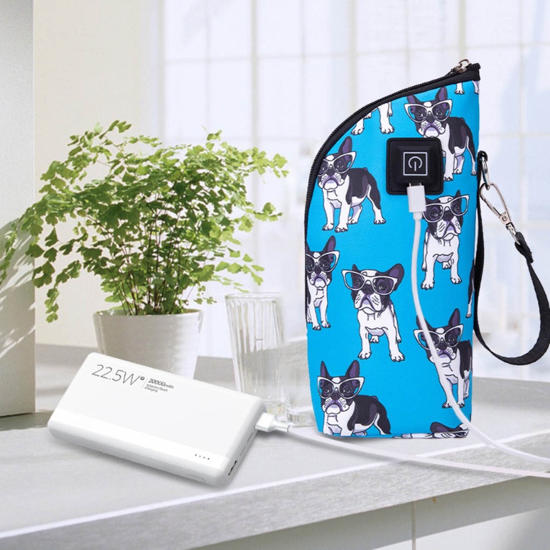 Túi giữ ấm bình sữa 3 mức nhiệt độ không đổi cổng USB tiện dụng
