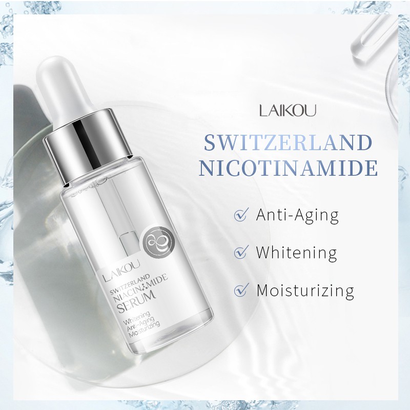 Serum LAIKOU 17ml chiết xuất hoa anh đào/ việt quất/ cây trà/ hoa hồng/ vitamin C làm sáng da mặt