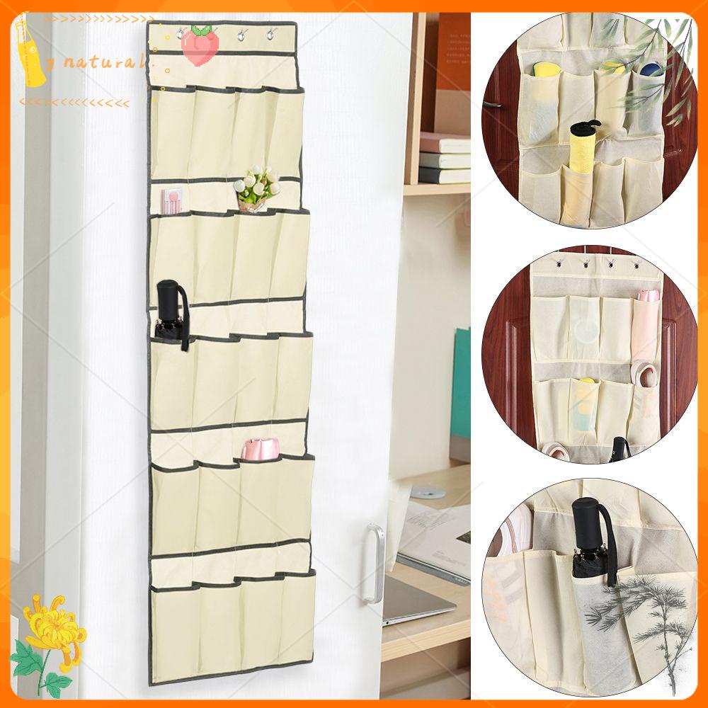 YNATURAL 20 Pocket Durable Shoe Organiser Tidy Storage Pouch Hanging Bag Rack Space Saver Clothes Underwear Socks Home Over Door Hanger/Multicolor