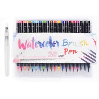 Bộ 20 bút lông màu nước Water Color Brush Pen Tặng 1 cọ Water Brush và