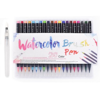 Bộ 20 bút lông màu nước Water Color Brush Pen (Tặng 1 cọ Water Brush và Bảng Màu )