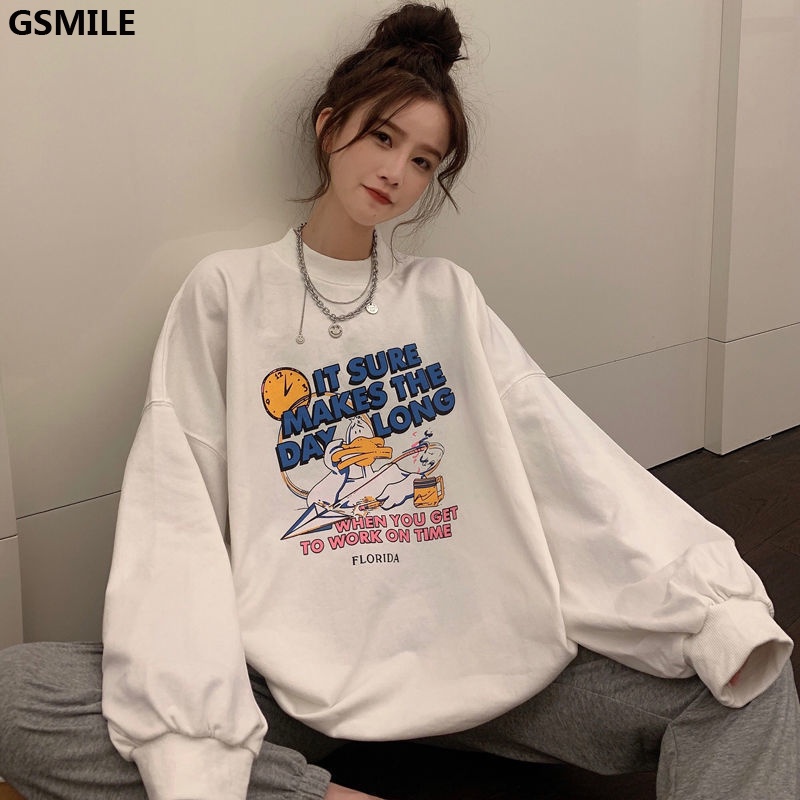Áo Sweater Phong Cách Harajuku Của Học Sinh, Sinh Viên Phong Cách Hàn Quốc