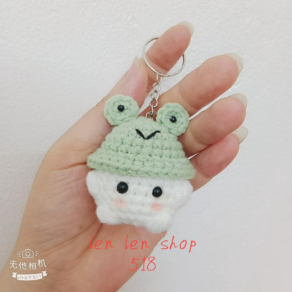 Móc khóa bé nấm bằng len cute