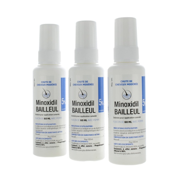 Xịt Tóc Minoxidil Bailleul Giảm Gãy Rụng, Kích Thích Mọc Tóc