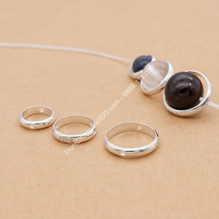 Charm bạc s925 bọc dạng tròn CH001