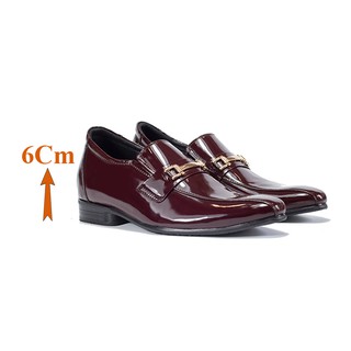 GIÀY TĂNG CHIỀU CAO T&TRA - CAO 6CM - S968 ĐỎ- DA BÒ THẬT 100%