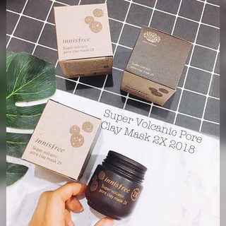 🔸Mặt nạ đất sét tro núi lửa Innisfree Super Volcanic Pore Clay Mask 2X