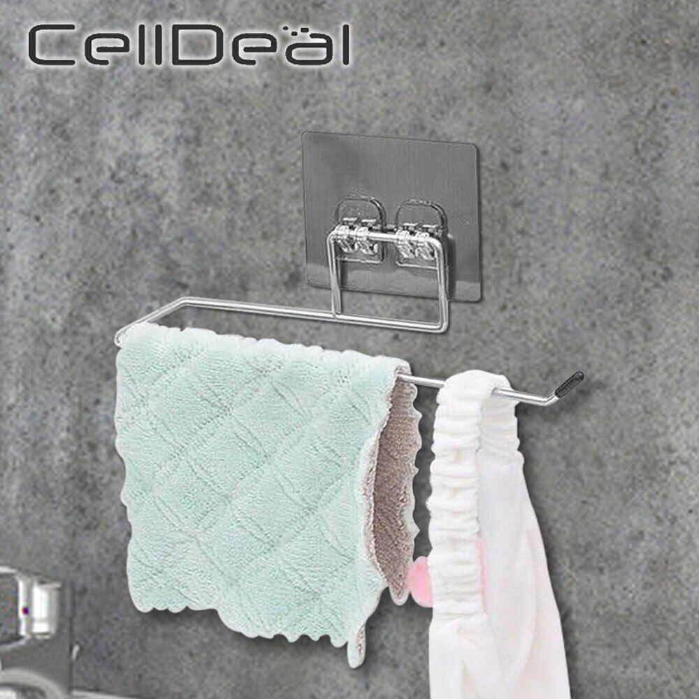 [Dụng cụ nhà vệ sinh] Móc treo khăn lau, giấy vệ sinh cuộn bằng inox, móc treo đồ đa năng cao cấp