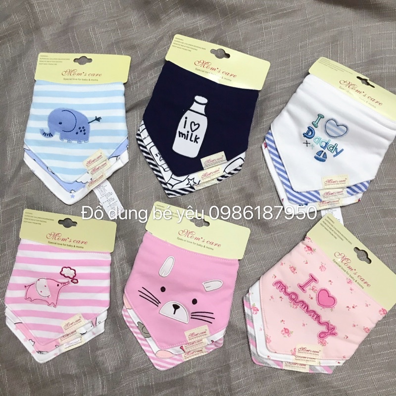 Yếm quàng tam giác Momcare set 3c [ babyboo]