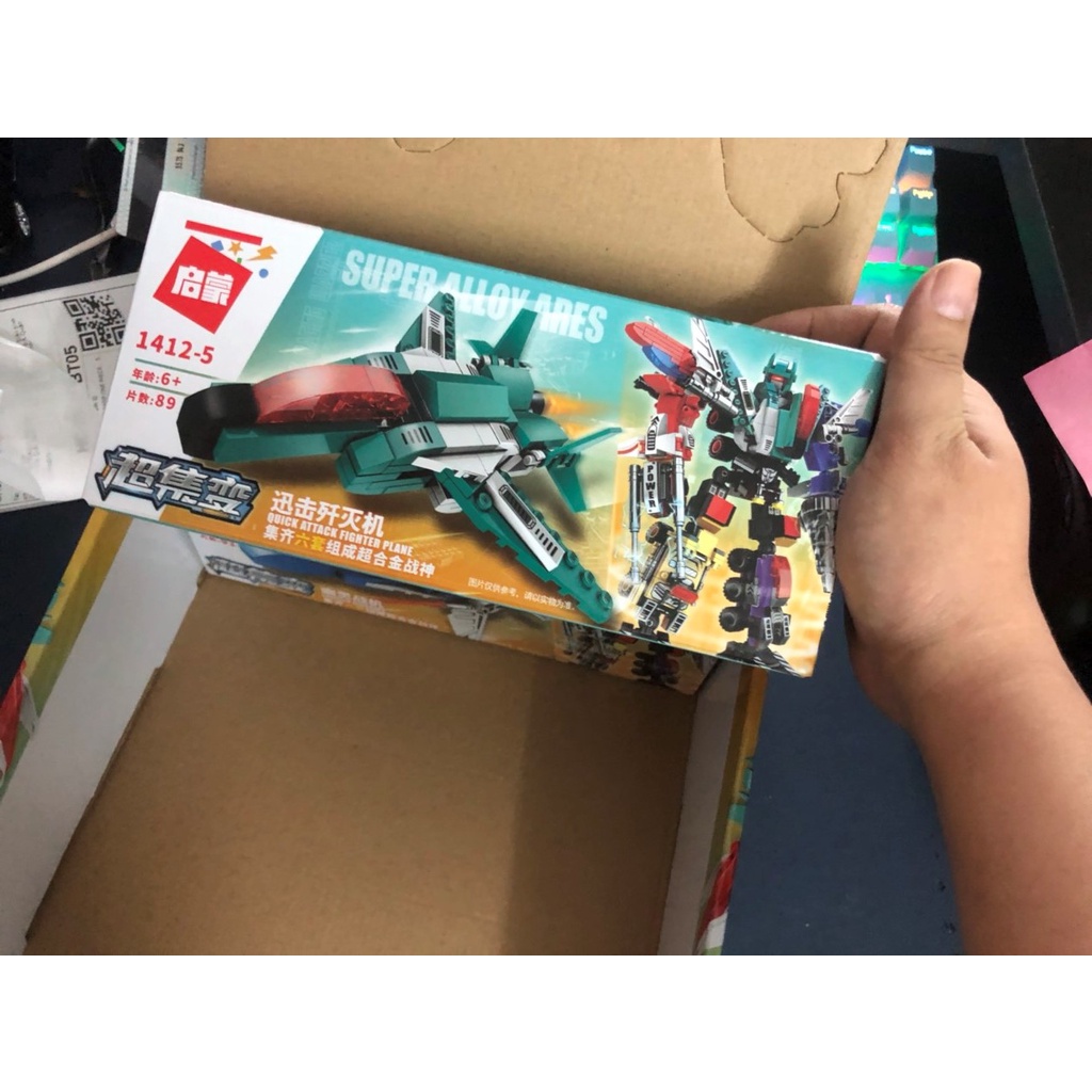 Mô hình lắp ráp 1412 siêu hợp kim God of War fit boy plug-in biến dạng robot Đồ chơi lắp ráp