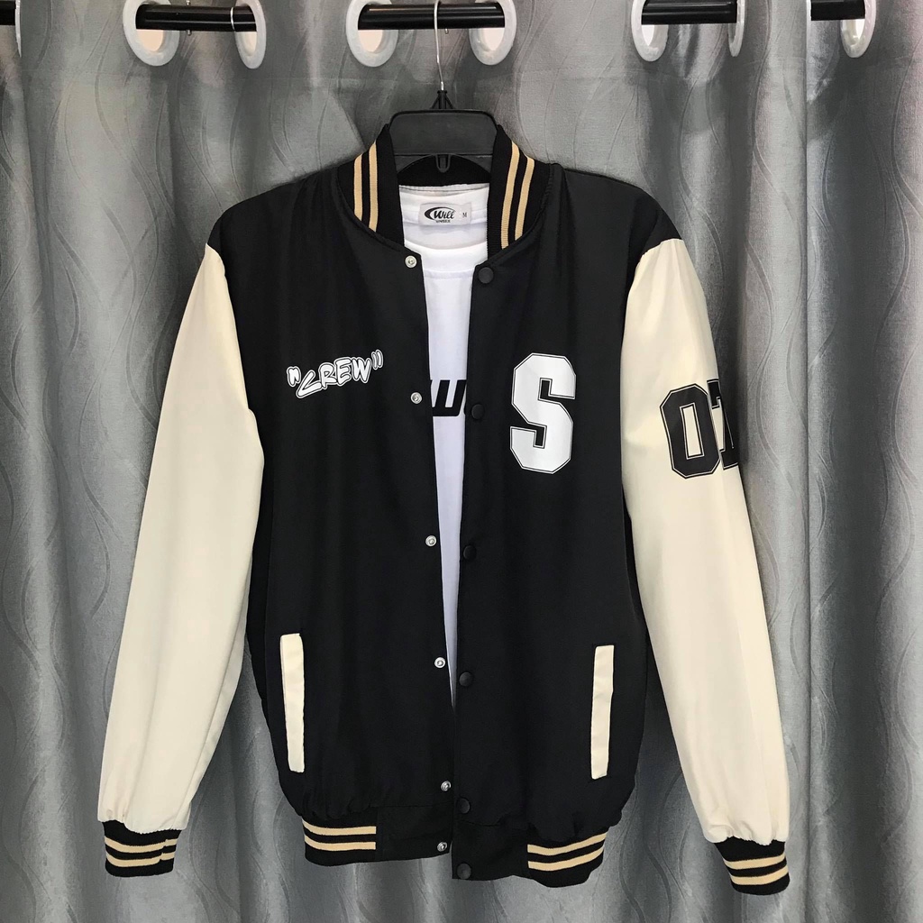 ÁO KHOÁC DÙ BOMBER S - CREW Unisex ẢNH THẬT
