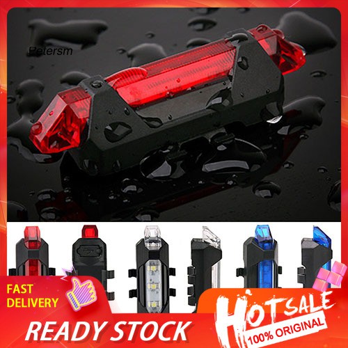 Đèn led 5 bóng gắn đuôi xe đạp sạc usb đa năng cao cấp