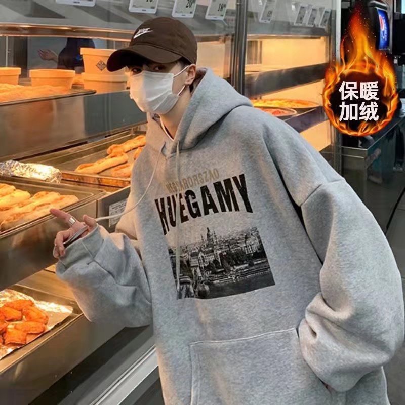 Aó hoddies nỉ bông siêu bông siêu dày họa tiết HUEGARY nam nữ mặc cực chất