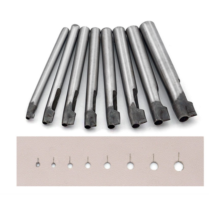 Đục cho vít nấm tròn, đục lỗ dây lưng - dụng cụ làm đồ da thủ công
