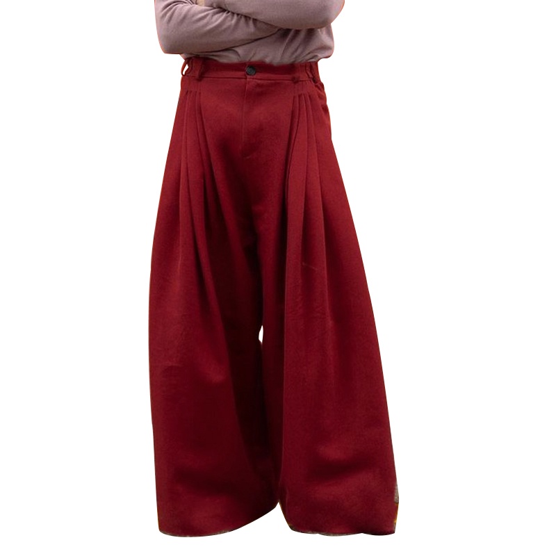 Quần Baggy Lưng Cao Ống Rộng Màu Trơn Size S-5XL Thời Trang Cho Nam