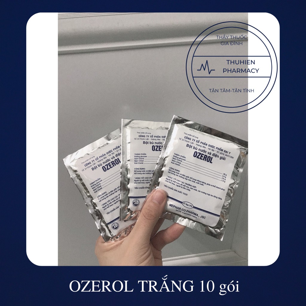 OZEROL trắng (Oresol trắng) - Bột bù nước và điện giải (10 gói)