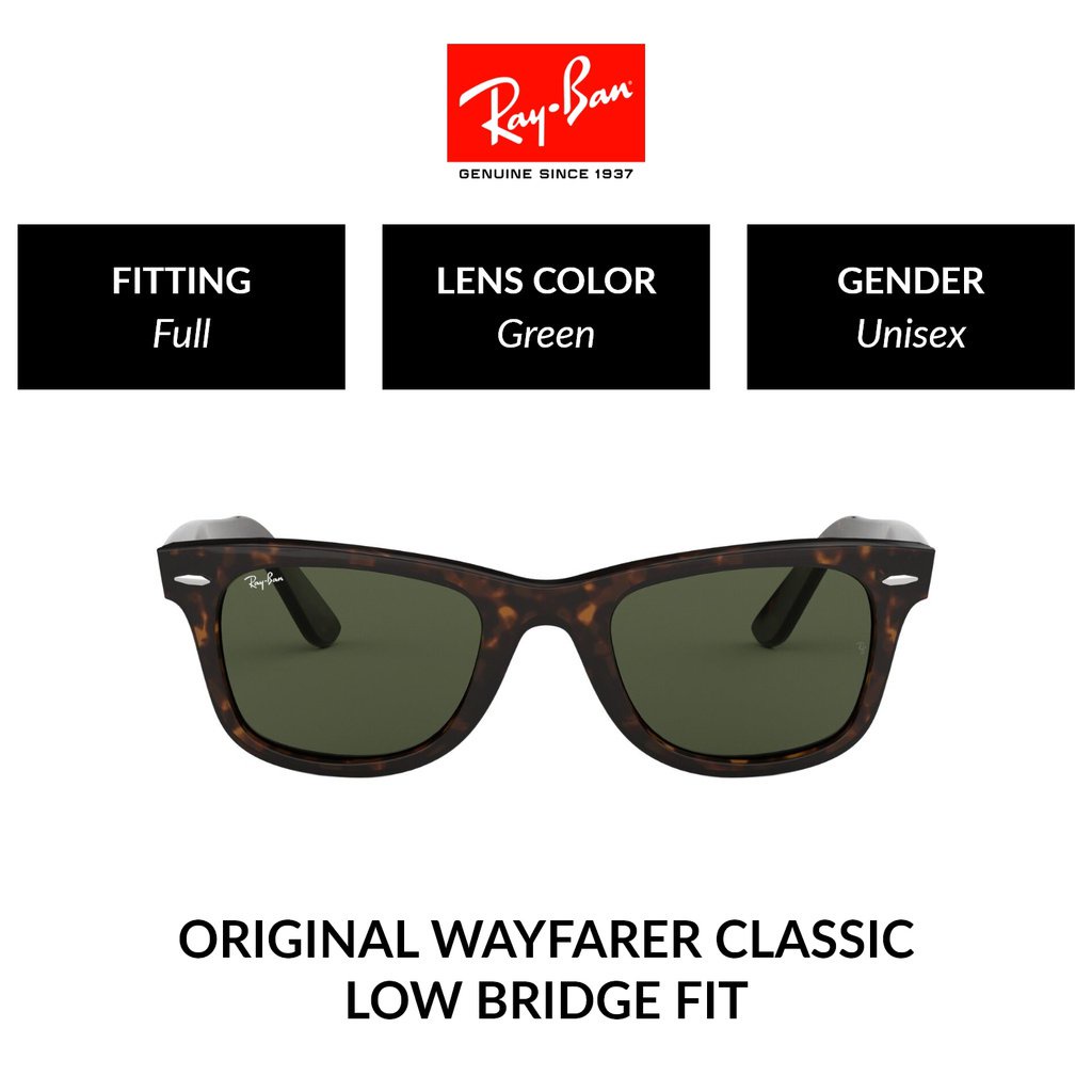 B0qa Ray-Ban WAYFARER | RB2140F 902 | Unisex Lắp đầy đủ | Kính râm | Kích thước 52 / 54mm-66