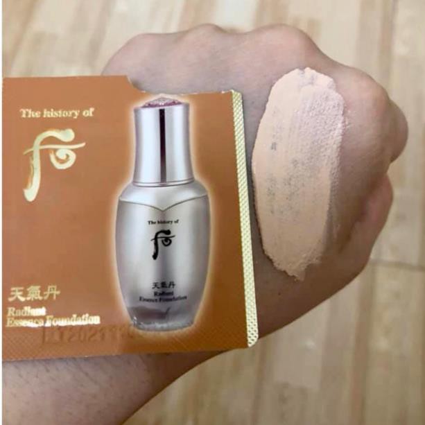 10 gói KEM NỀN TRANG ĐIỂM WHOO RADIANT ESSENCE FOUNDATION SPF35/++