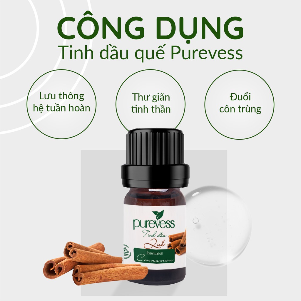 Tinh dầu Quế giúp khử mùi PUREVESS 30ml