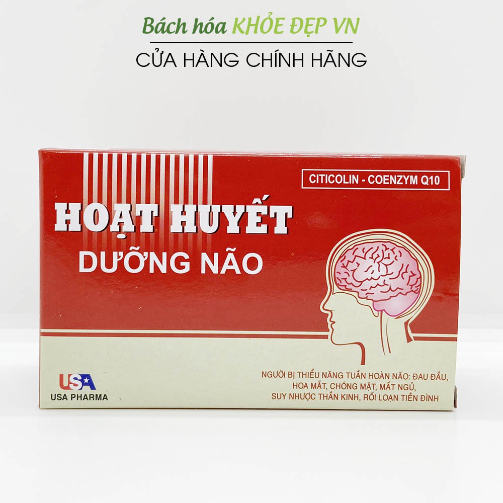 Hoạt Huyết Dưỡng Não giảm đau đầu, hoa mắt, chóng mặt - Hộp 100 viên [Hoạt Huyết Dưỡng Não]