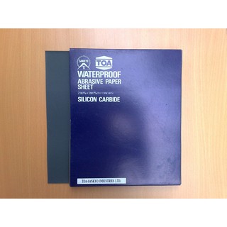 Giấy nhám nước TOA đen ( 1 xấp = 100 tờ ) - Giấy ráp chà nước siêu mịn ( Thái Lan ) chà kim loại, inox, nhựa, kính