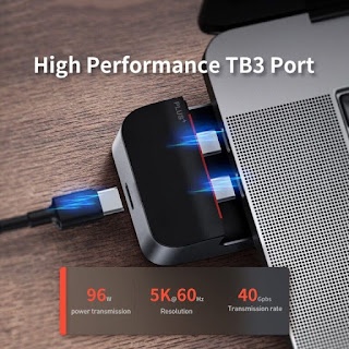 Hub chuyển đổi đa năng Baseus Macbook 9 in 1 (Rj45*1 HDMi*1 USB3.0*3 Jack 3.5 *1 USB C Data *1 Thunderbolt 3 * 2)