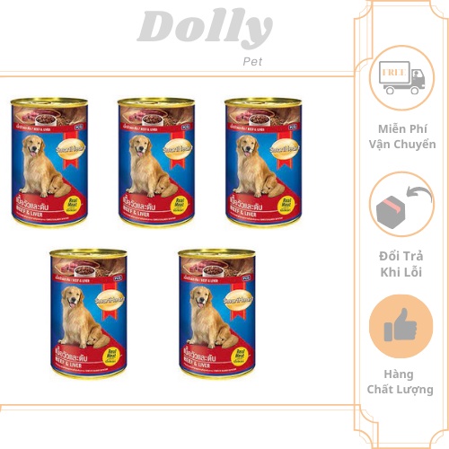 Pate Cho Chó Pate Smartheart Lon 400g - Vị Bò Và Gan - Thức Ăn Mềm Cho Chó