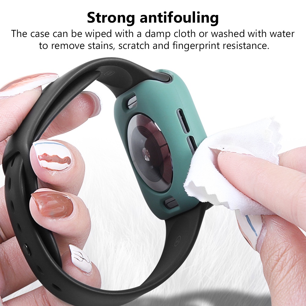 Vỏ TPU Bảo Vệ Đồng Hồ Chống Trầy 41mm 40mm 45mm 44mm Cho iWatch 7 6 5 432 1