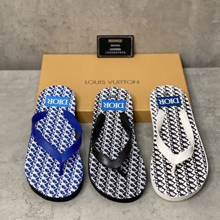 Dép xỏ ngón dior nam tông dsq họa tiết dior đế cao su dày 2 lớp thời trang đi biển cao cấp mới nhất hottrend 2022 domiho