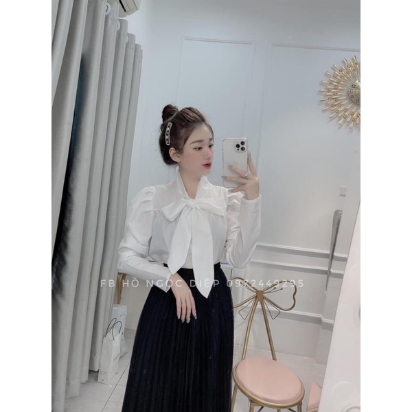 SƠMI CỔ BÈO TRẮNG
