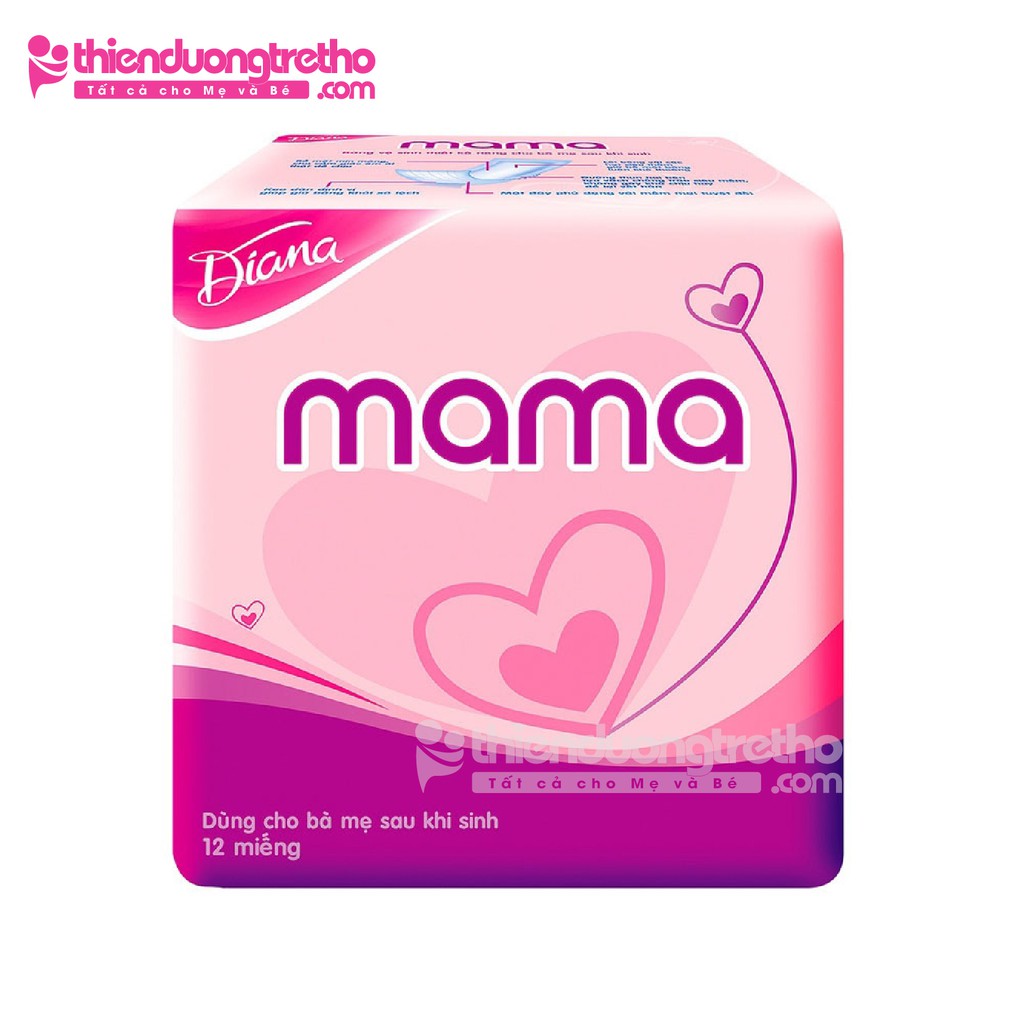 BĂNG VỆ SINH DIANA MAMA - GÓI 12 MIẾNG