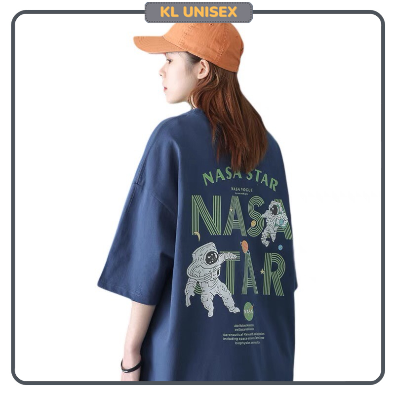 (Đủ size M-L-XL) Áo Phông Form Rộng Unisex Cotton [ NASA ] KL Unisex