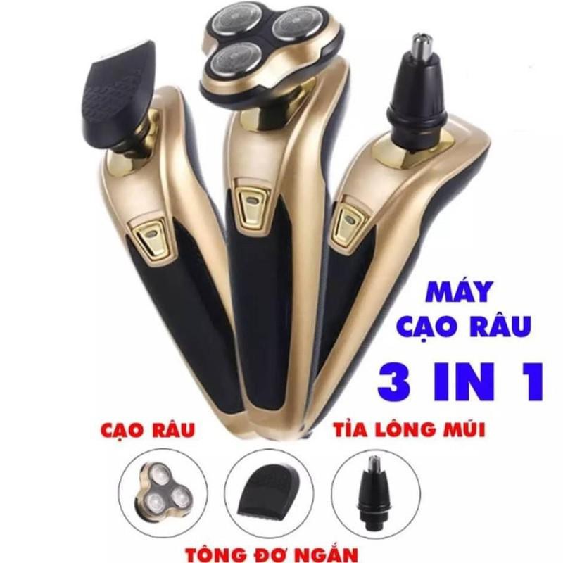 Máy Vệ Sinh Cá Nhân Đa Năng 3 Trong 1 Cắt Tóc Cạo Râu Tỉa Lông Mũi Đầu Lưỡi Cạo Thông Minh,Dùng Pin Có Cổng Sạc USB 2020