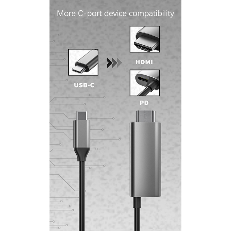 HUAWEI Bộ chuyển đổi USB C sang HD 4K 60Hz PD60W 2 trong 1 cho điện thoại di động/MATED