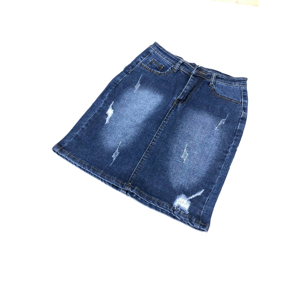 Sale Chân Váy Jeans Nữ Co Giãn Tôn Dáng