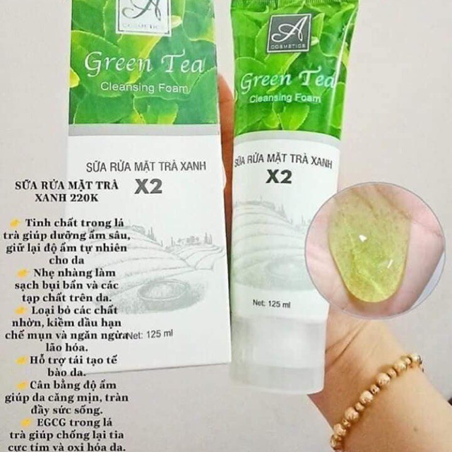 SỮA RỬA MẶT TRÀ XANH X2