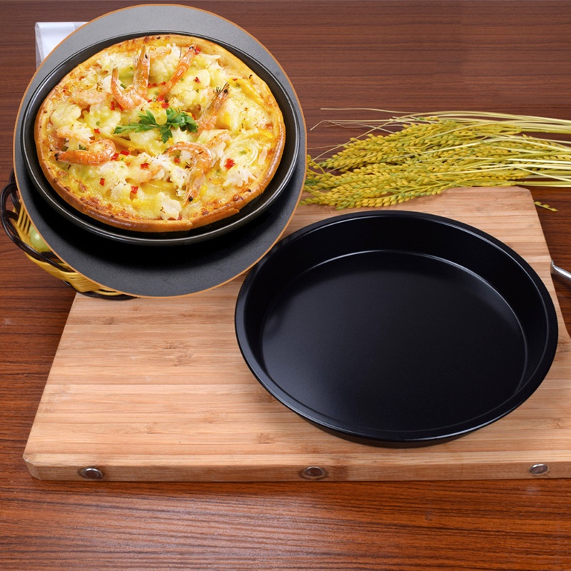 Khay Nướng Bánh Pizza Hình Tròn Bằng Thép Chống Dính Kích Thước 20cm Mới