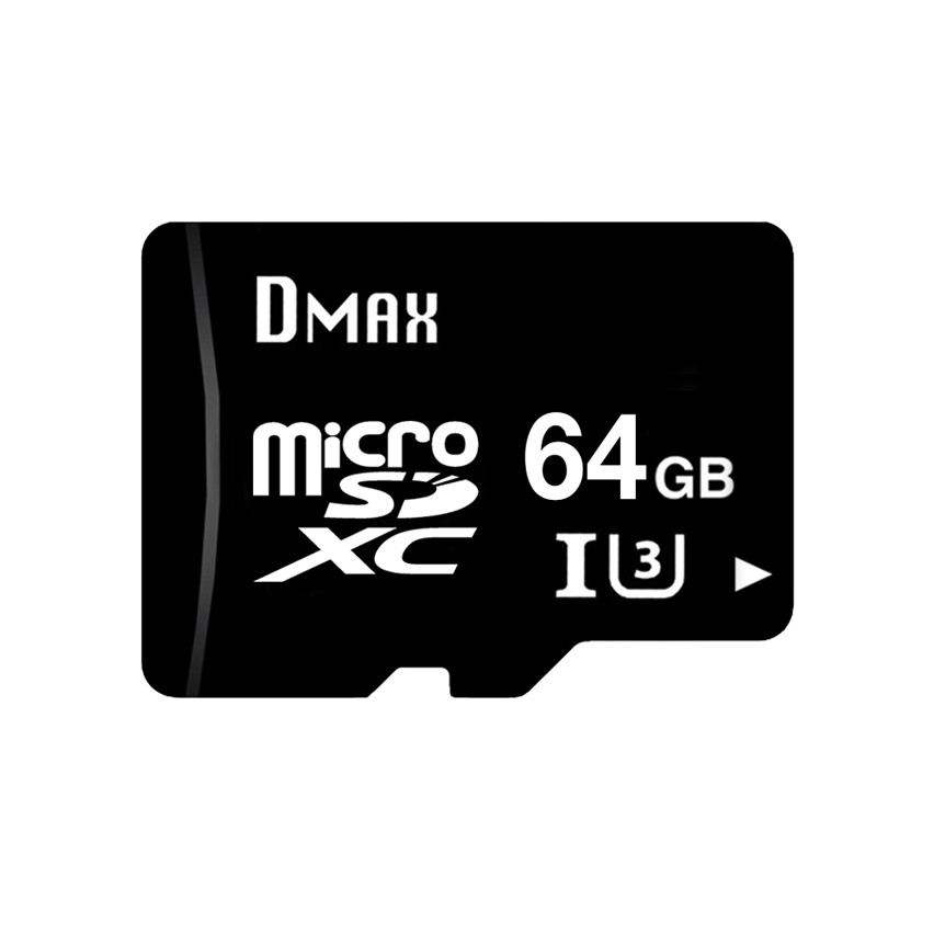 Thẻ nhớ microSDXC Dmax 64GB U3 tốc độ cao upto 90MB/s - Quay video 4K - Full HD