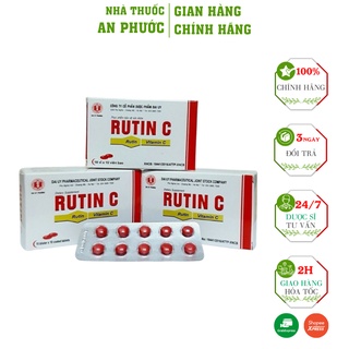 Viên Uống RUTIN ⚡ CAM KẾT CHẤT LƯỢNG ⚡Bổ sung Vitamin C và Rutin hỗ trợ tăng cường sức đề khánghộp 100 viên