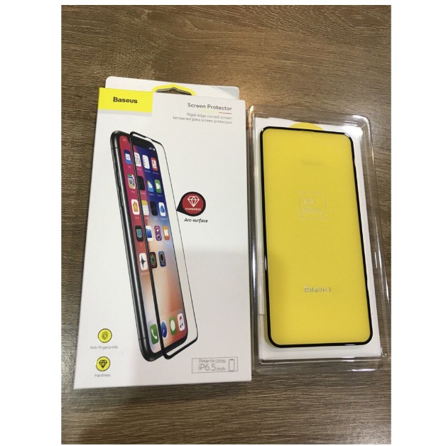 Kính cường lực Full màn cho IPhone XS MAX chính hãng Baseus