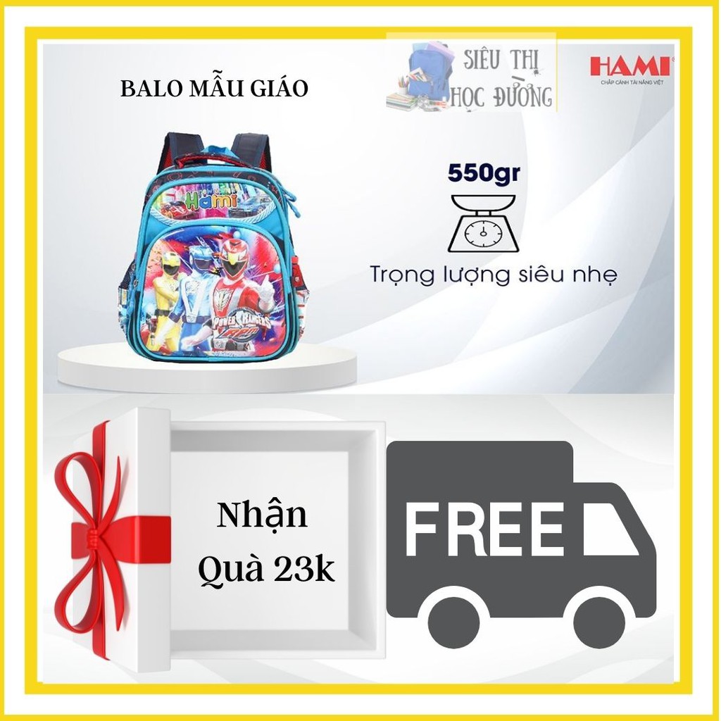 Balo cho Bé Trai mẫu giáo Hami, siêu nhẹ. Cặp học sinh cho trẻ dưới 6 tuổi, không thấm nước.