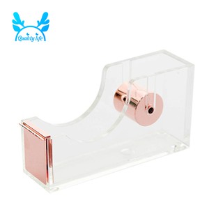 1 Pc Seat Holder Office Dispenser Desktop With Tape Cutter Supplies Rose Gold