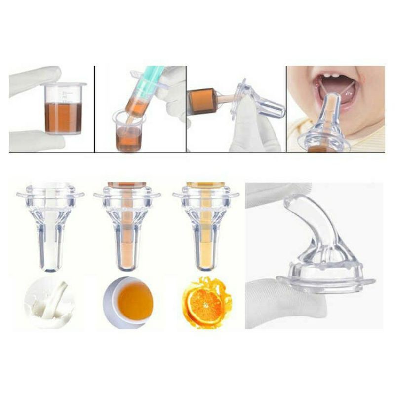 Dụng cụ cho bé uống thuốc có đầu silicon an toàn